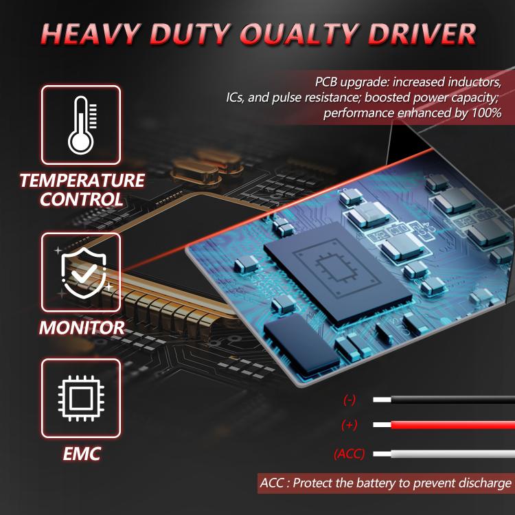 40W Motorcycle Wired Switch Integrated Waterproof Demon Eye Spotlight, Red Light