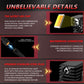 40W Motorcycle Wired Switch Integrated Waterproof Demon Eye Spotlight, Red Light