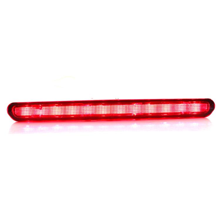 High-mount brake light, red LED lens strip with bright reflective grid