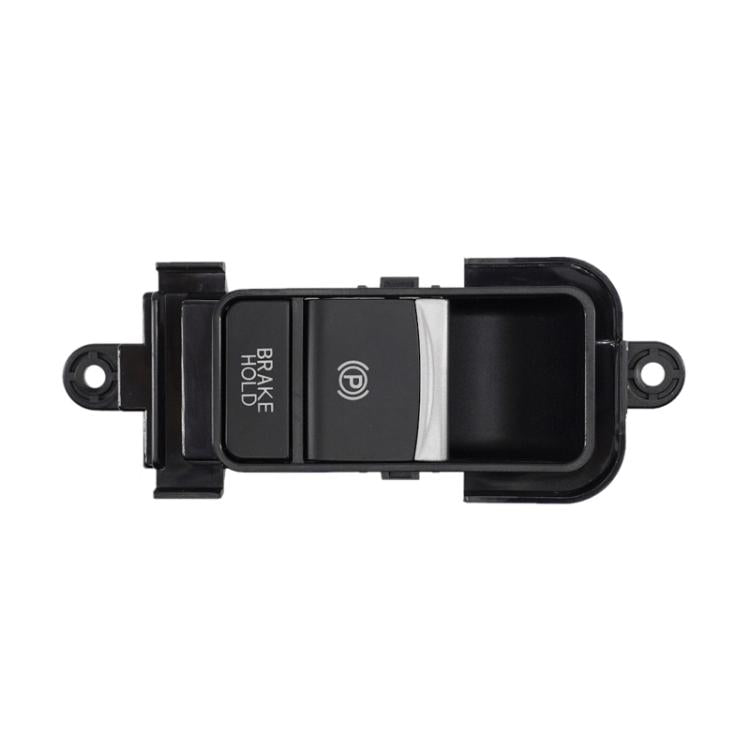 Honda electronic parking brake switch, side view, black lever-style button and indicator