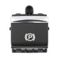 Black handbrake switch button with silver top strip and parking icon