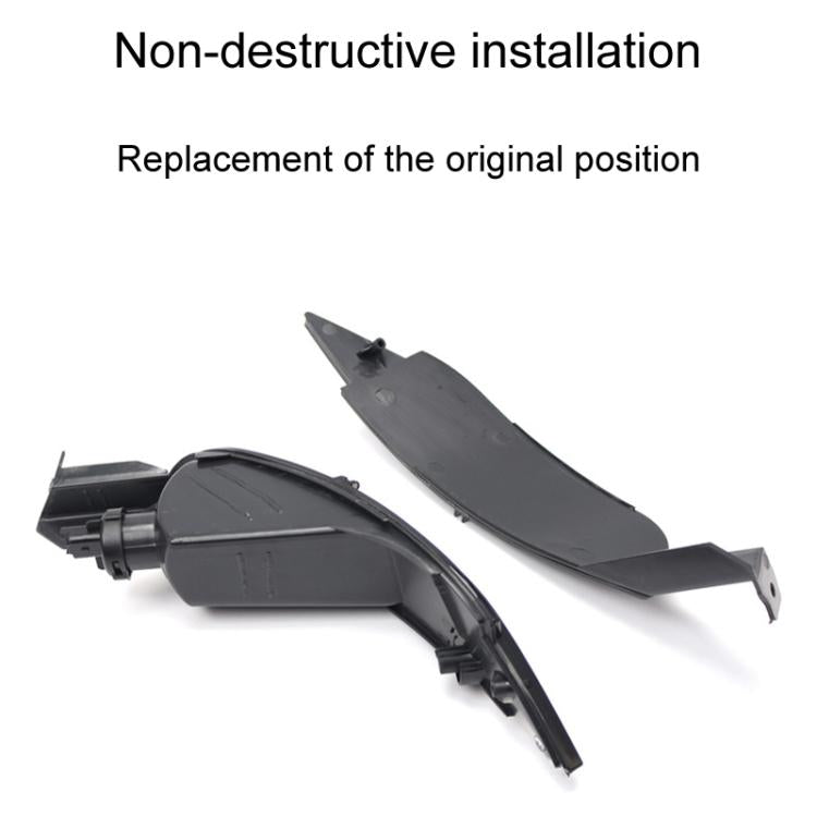 Black tail lamp reflector light units, one left and one right