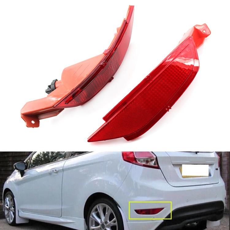 Red rear tail lamp reflector light units, left and right pair