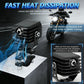 40W Motorcycle Wired Switch Integrated Waterproof Demon Eye Spotlight, Blue Light