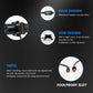 40W Motorcycle Wired Switch Integrated Waterproof Demon Eye Spotlight, Blue Light