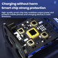 Dual USB car charger internal circuit board with microchip components.