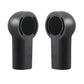 Pair of black convertible push rod bracket caps with circular openings