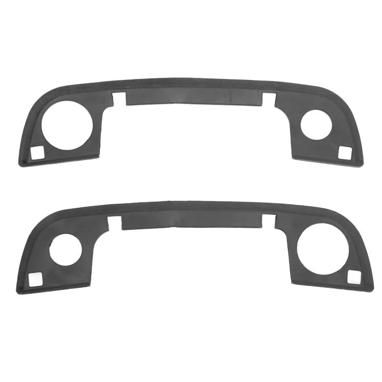 Door handle gasket rubber seal, black rubber panel with mounting slots and cutouts