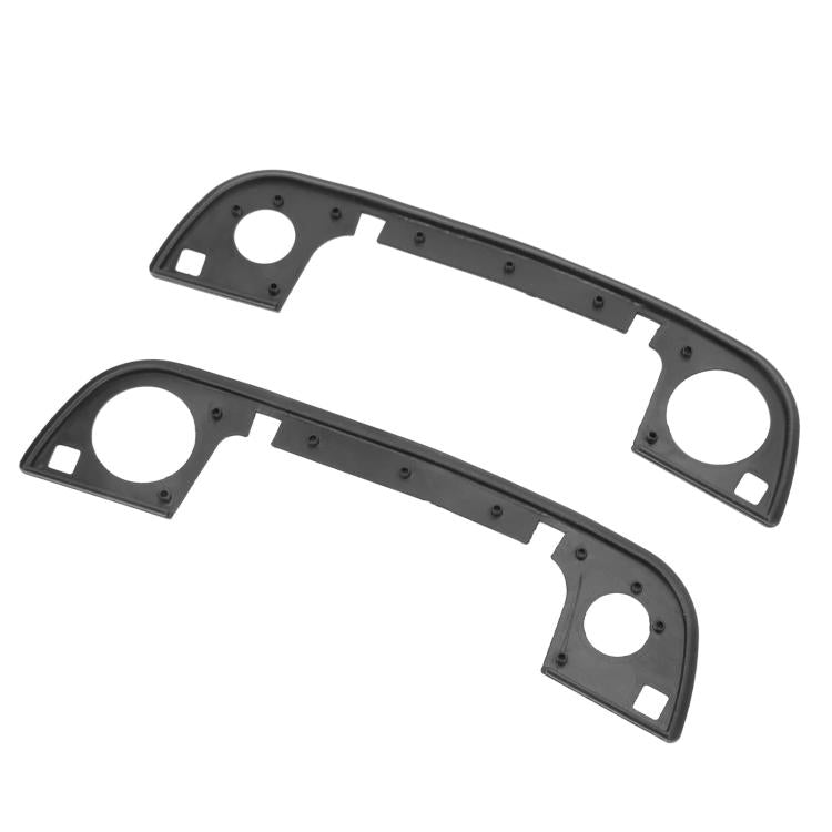 Door handle gasket rubber seal set, dark rubber frames with screw holes and cutouts