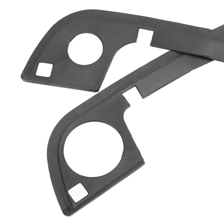 Door handle gasket rubber seal, dark rubber gasket with circular opening and notches