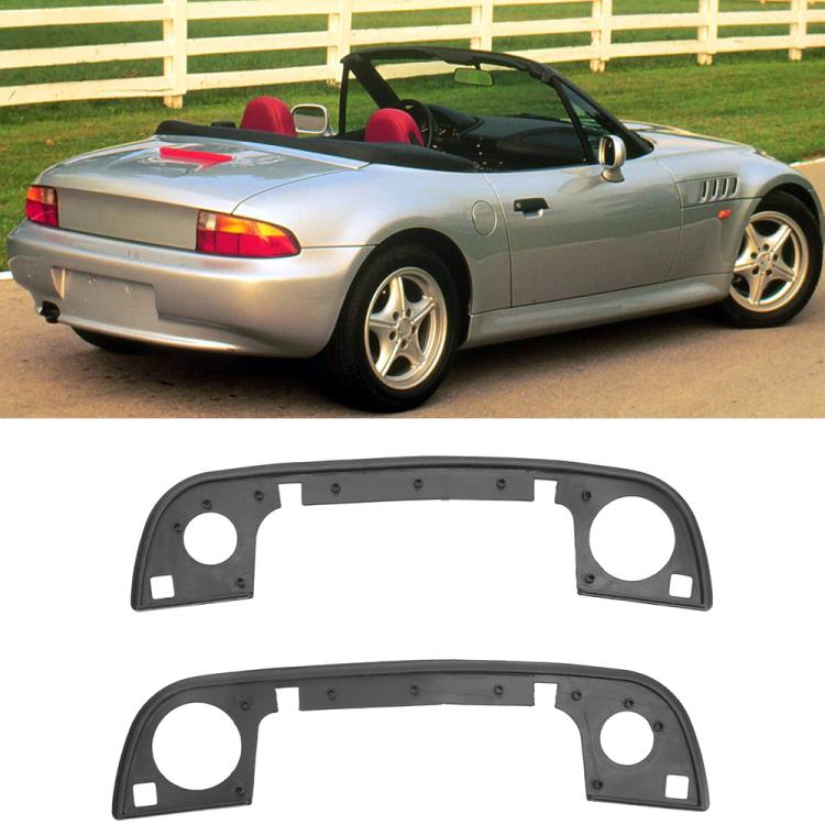 Door handle gasket rubber seal set, black rubber frames with circular openings