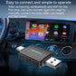Car wireless CarPlay/Android adapter box with USB plug and blue indicator light