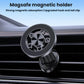 Black magnetic car phone holder with circular vent mount and side grip clip