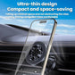 Compact black car magnetic phone holder with circular mount and low-profile vent clip
