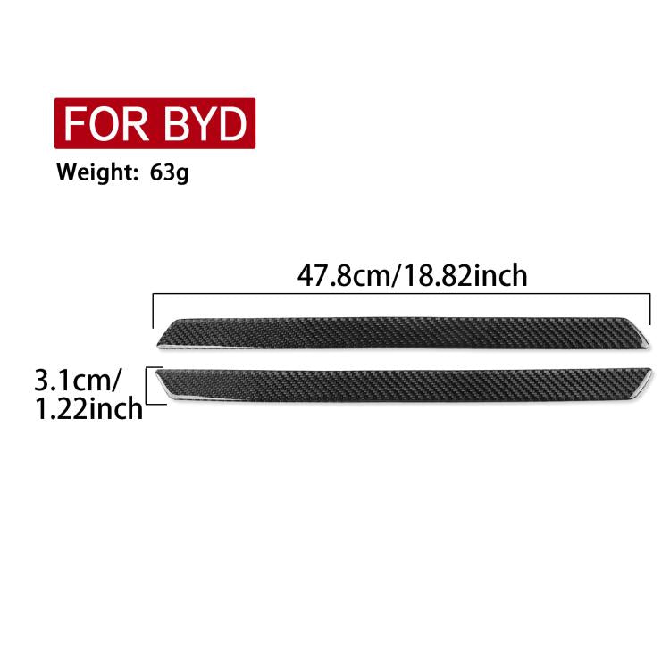 Black carbon-fiber style door sill decoration sticker strip with dimensions