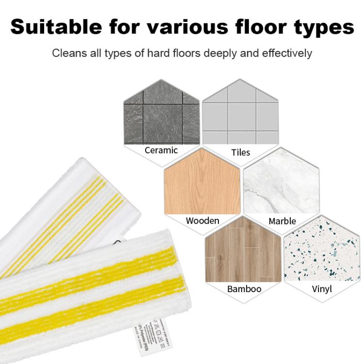 For Karcher Easyfix SC1 SC2 SC3 SC4 SC5 SV7 Steam Mop Replacement, 3pcs /Pack  Flat Mop Attachments, 3pcs /Pack Mop Pads