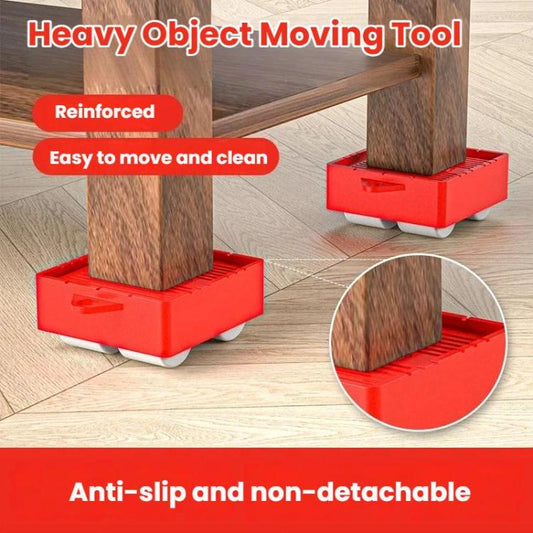 5 In 1 Universal Wheel Heavy Object Moving Tool 350kg Capacity Square Base