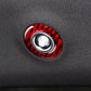 Red carbon-fiber style circular reading light bezel sticker with center lens opening