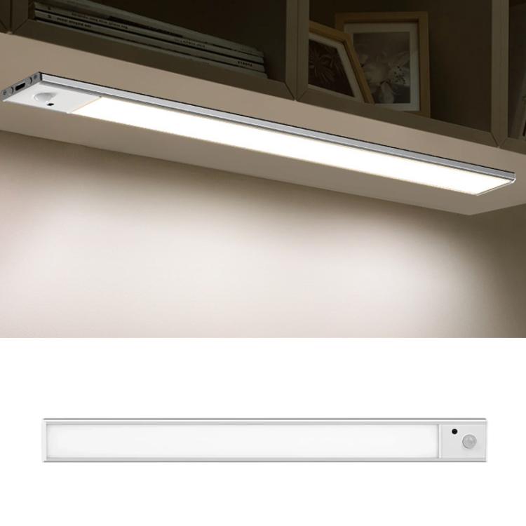 Silver cabinet light bar with bright LED strip and built-in motion sensor