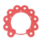 Red sound isolation cotton ring with mounting holes for vacuum cyclone seal