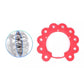 Red cyclone sound isolation cotton ring with internal spring area detail