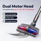 Vacuum brush attachment with blue and red clear roller drum and clear body tube