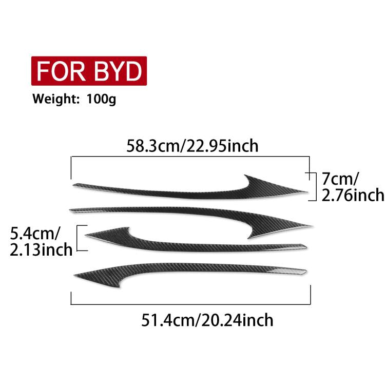 For 2022-2025 BYD Seal 4pcs /Set Car Door Panel Triangular Stickers
