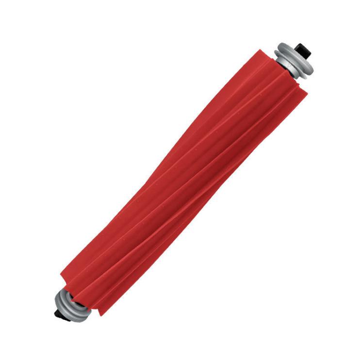 Red main brush roller with end caps for robot vacuum replacement