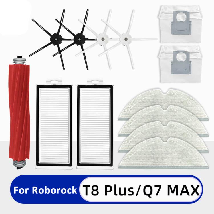 Robot vacuum replacement parts set: side brushes, filters, mop pads, and main roller