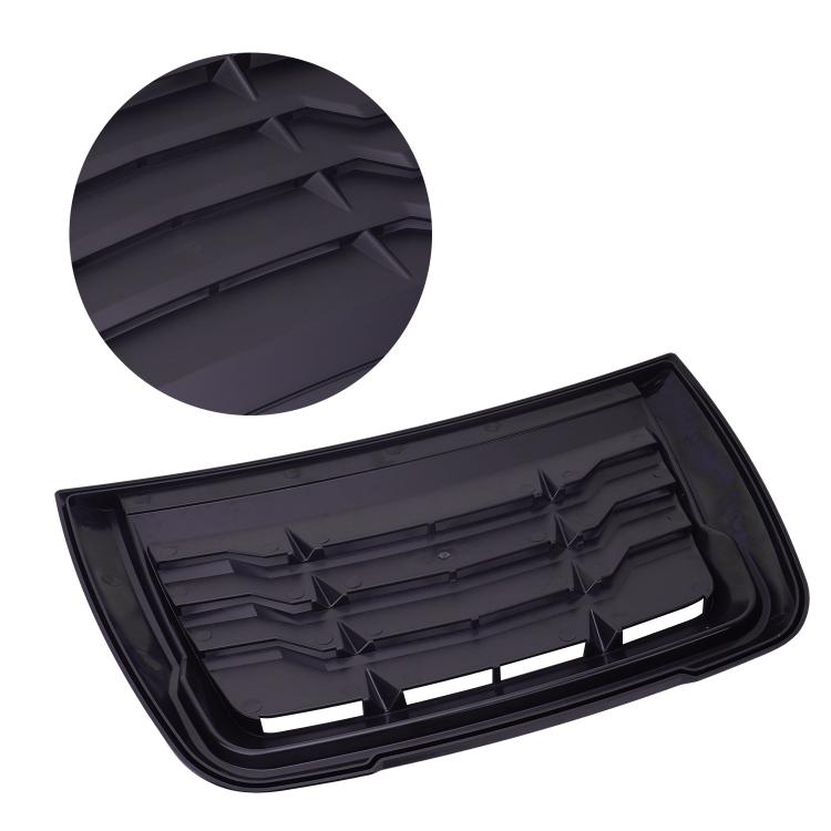 Frosted black hood air intake cover deflector with inner mounting channels