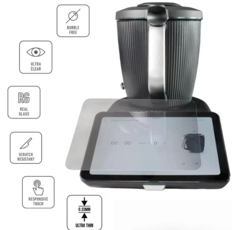 Thermomix TM7 tempered glass screen protector, ultra-thin clear protective film