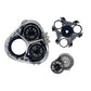 Replacement shaver head parts set with blade unit, mounting ring, and star piece