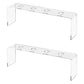 Two clear acrylic wine stopper display stands, each with four circular openings