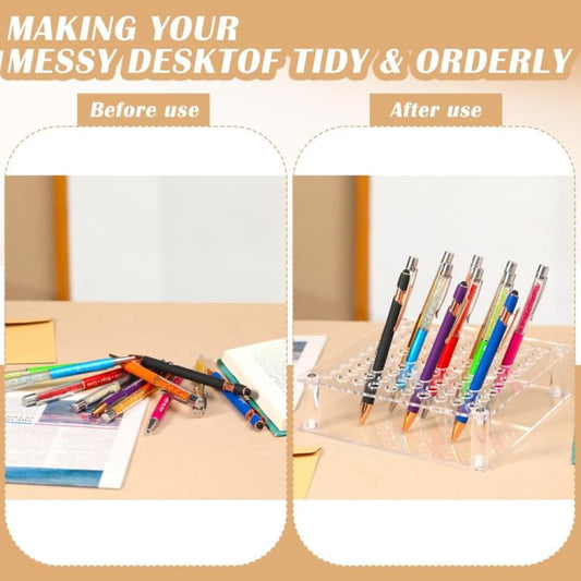 100-Hole Acrylic Paint Brush Holder and Pen Storage Stand, YX176