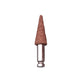Tire tread grinding head repair tool with cone abrasive tip and hex-style base