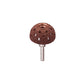 Tire tread grinding head repair tool with round abrasive bowl, open center, metal stem
