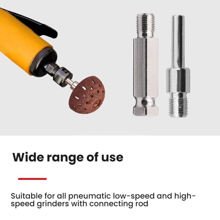 Brown abrasive grinding head on metal connector rods for tire repair grinding