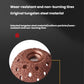 Brown abrasive grinding head disc with central hole and ventilation spots on metal pin