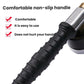 Non-slip rubber handle on tire inflation rod with pressure gauge connector