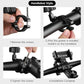 Bicycle handlebar phone mount with adjustable clamp; hand tightens screws during install