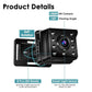 Black car baby camera system with 360° rotation, 8 LED lights, and smart light sensor