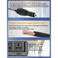 Car inverter cable with black DC plug and molded connector, showing durability design