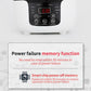 Car-mounted 2L rice cooker control panel close-up with red LED timer display