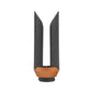 Hair straightening nozzle attachment with black double fins and orange base