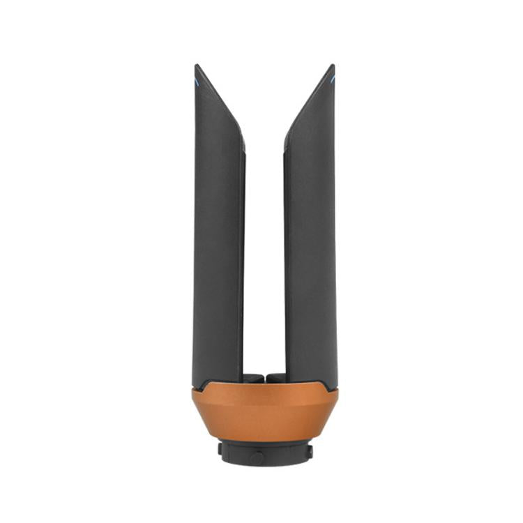 Hair straightening nozzle attachment with black double fins and orange base