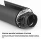 Hair straightening nozzle attachment end view with internal hardware and open port
