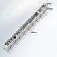 Waste water tank drainage tube, white plastic perforated channel with rounded end