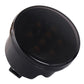 LED grille turn signal light angled view with black housing and amber dot pattern lens