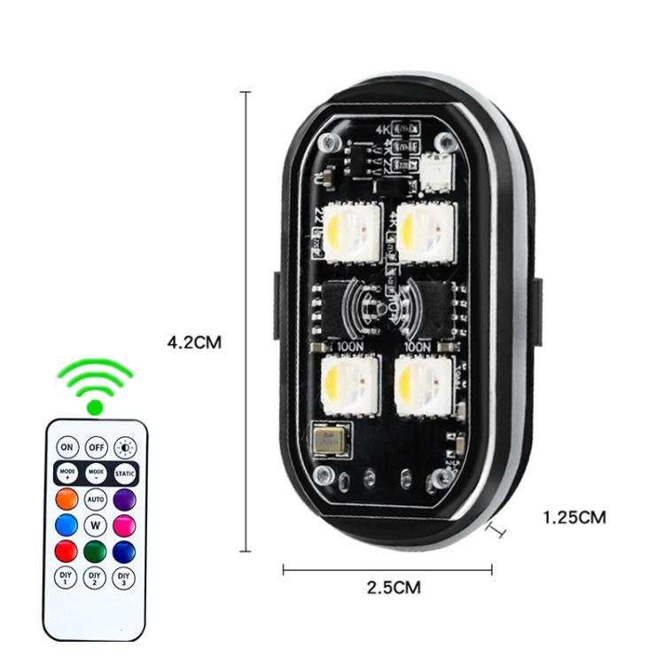 Wireless Remote-Controlled Motorcycle LED Flashing Taillight For Retrofitting, 1 Light, 2 Lights, 4 Lights, 6 Lights, 8 Lights