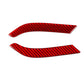 Red carbon-fiber look rear door lifting side strips, set of 2